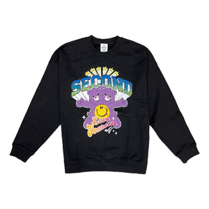 2ND CLOSET "DON’T'T CARE BEARSWEATER-BLACK