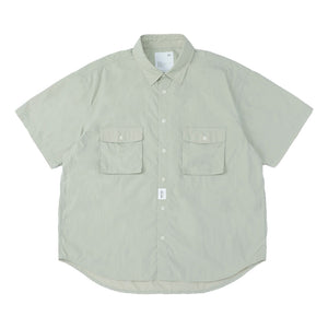 MADNESS DOUBLE POCKETS ARMY SHIRT-LIGHT GREY