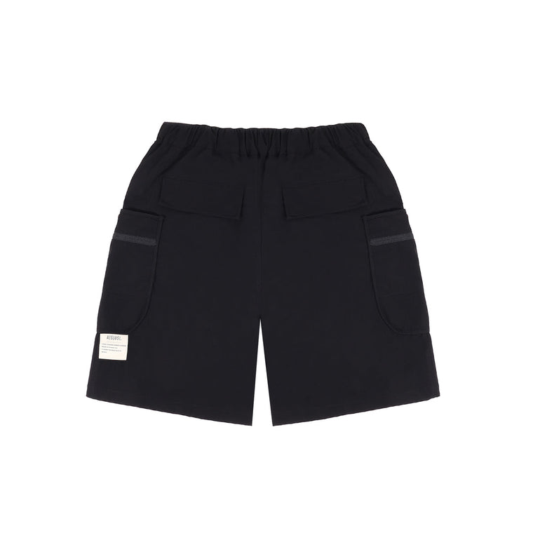 A[S]USL DOUBLE ZIPPER POCKETS SHORTS-BLACK