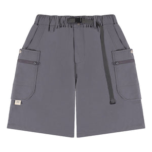 A[S]USL DOUBLE ZIPPER POCKETS SHORTS-GREY