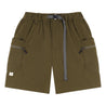 A[S]USL DOUBLE ZIPPER POCKETS SHORTS-OLIVE