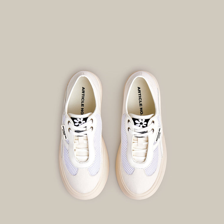 ARTICLE NO. DOWNTOWN LOGO LOW-TOP SNEAKERS-WHITE