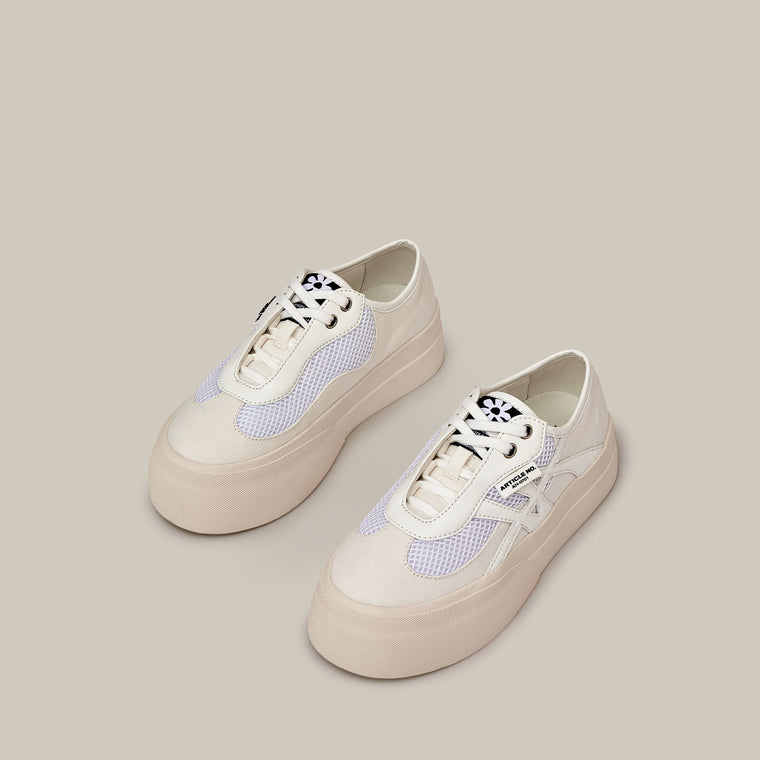 ARTICLE NO. DOWNTOWN LOGO LOW-TOP SNEAKERS-WHITE