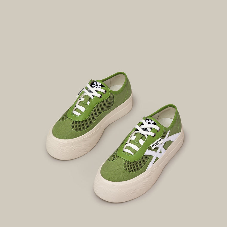 ARTICLE NO. DOWNTOWN LOGO LOW-TOP SNEAKERS-OLIVE