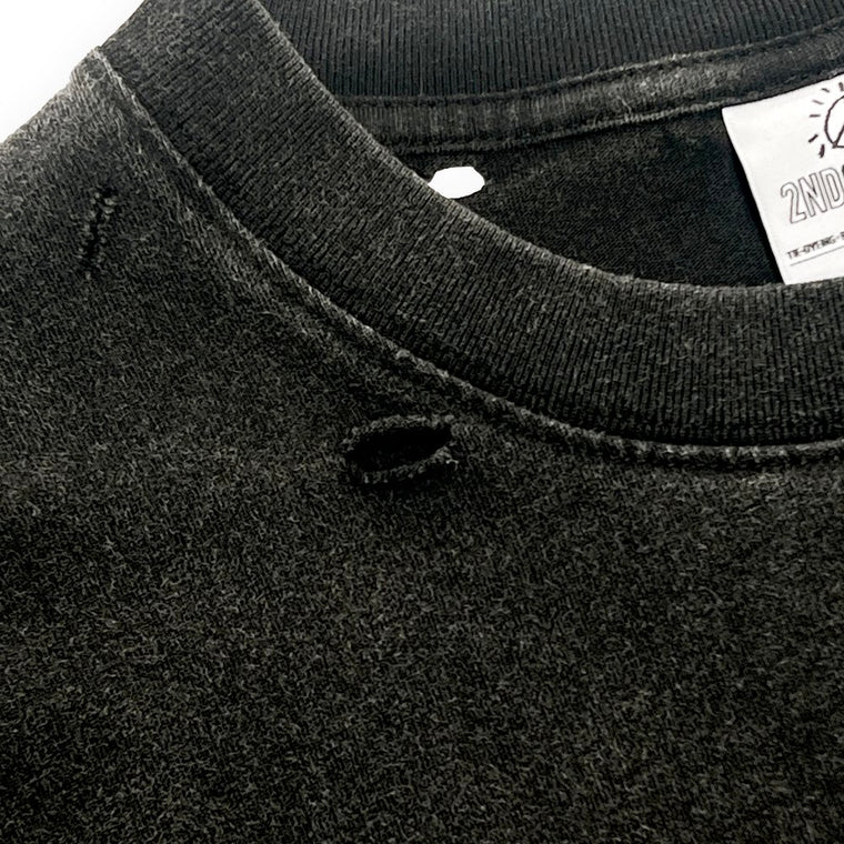 2ND CLOSET DRAGON BALL DESTROY WASHED PRINTED T-SHIRT-BLACK