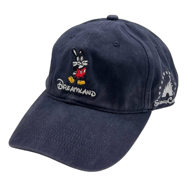 2ND CLOSET "DREAMLAND" SECOND RABBIT WASHED CAP-NAVY