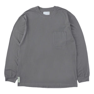 MADNESS DROP POCKET L/S TEE-CHARCOAL