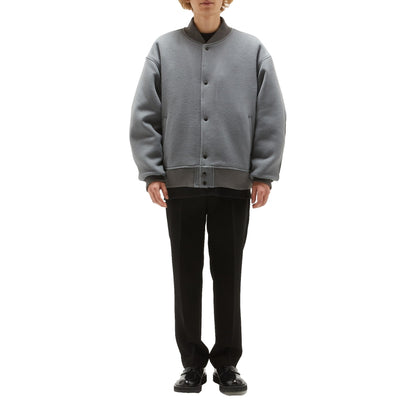 N.HOOLYWOOD DROP SHOULDER BOMBER JACKET-CHARCOAL