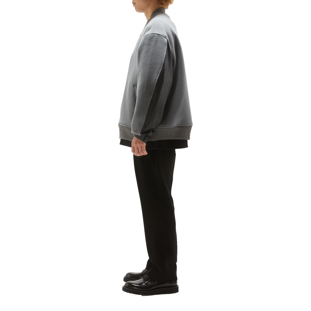 N.HOOLYWOOD DROP SHOULDER BOMBER JACKET-CHARCOAL