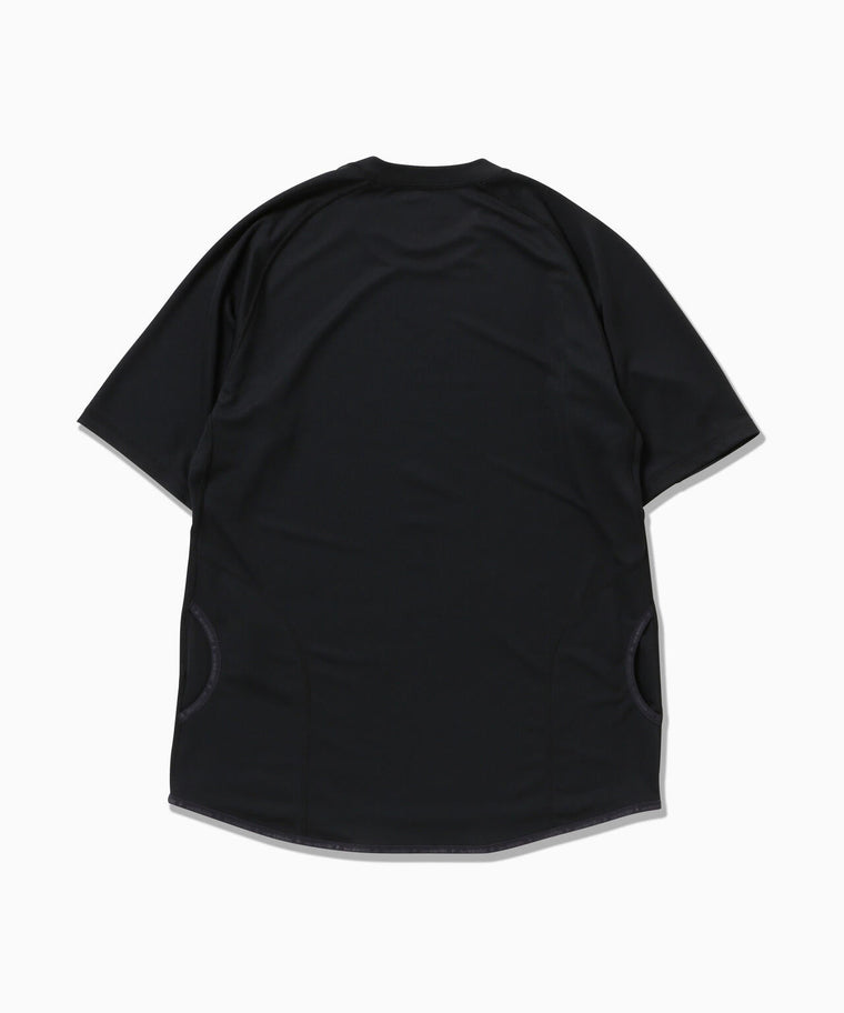 AND WANDER DRY JERSEY SS PRINT TEE-BLACK