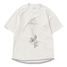 AND WANDER DRY JERSEY SS PRINT TEE-WHITE