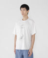 AND WANDER DRY JERSEY SS PRINT TEE-WHITE
