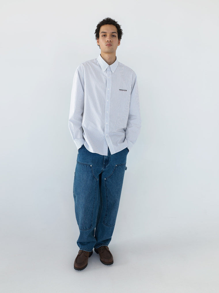 THIS IS NEVER THAT DSN STRIPED SHIRT-WHITE