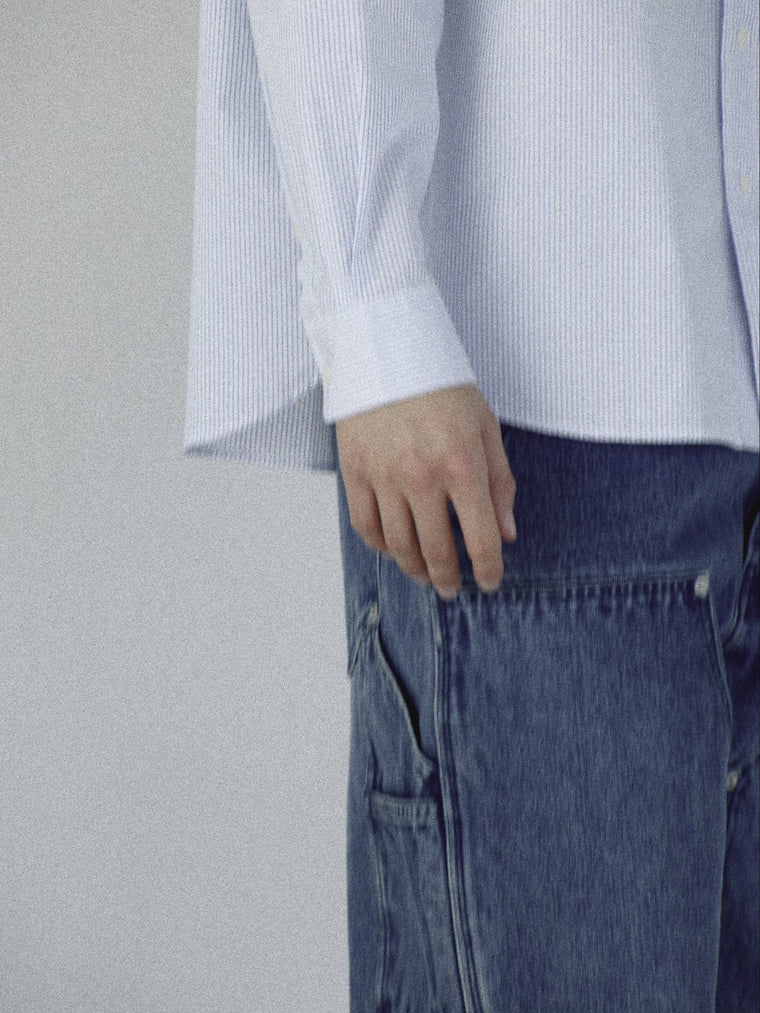 THIS IS NEVER THAT DSN STRIPED SHIRT-WHITE