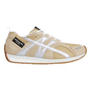 ARTICLE NO. DUNE LOW-TOP BEIGE AND SILVER LOGO RUNNER-BEIGE