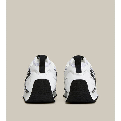 ARTICLE NO. DUNE LOW-TOP WHITE AND BLACK LOGO RUNNER-WHITE BLACK