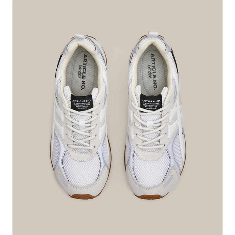ARTICLE NO. DUNE LOW-TOP WHITE LOGO RUNNER-WHITE