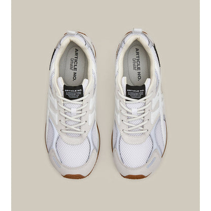 ARTICLE NO. DUNE LOW-TOP WHITE LOGO RUNNER-WHITE