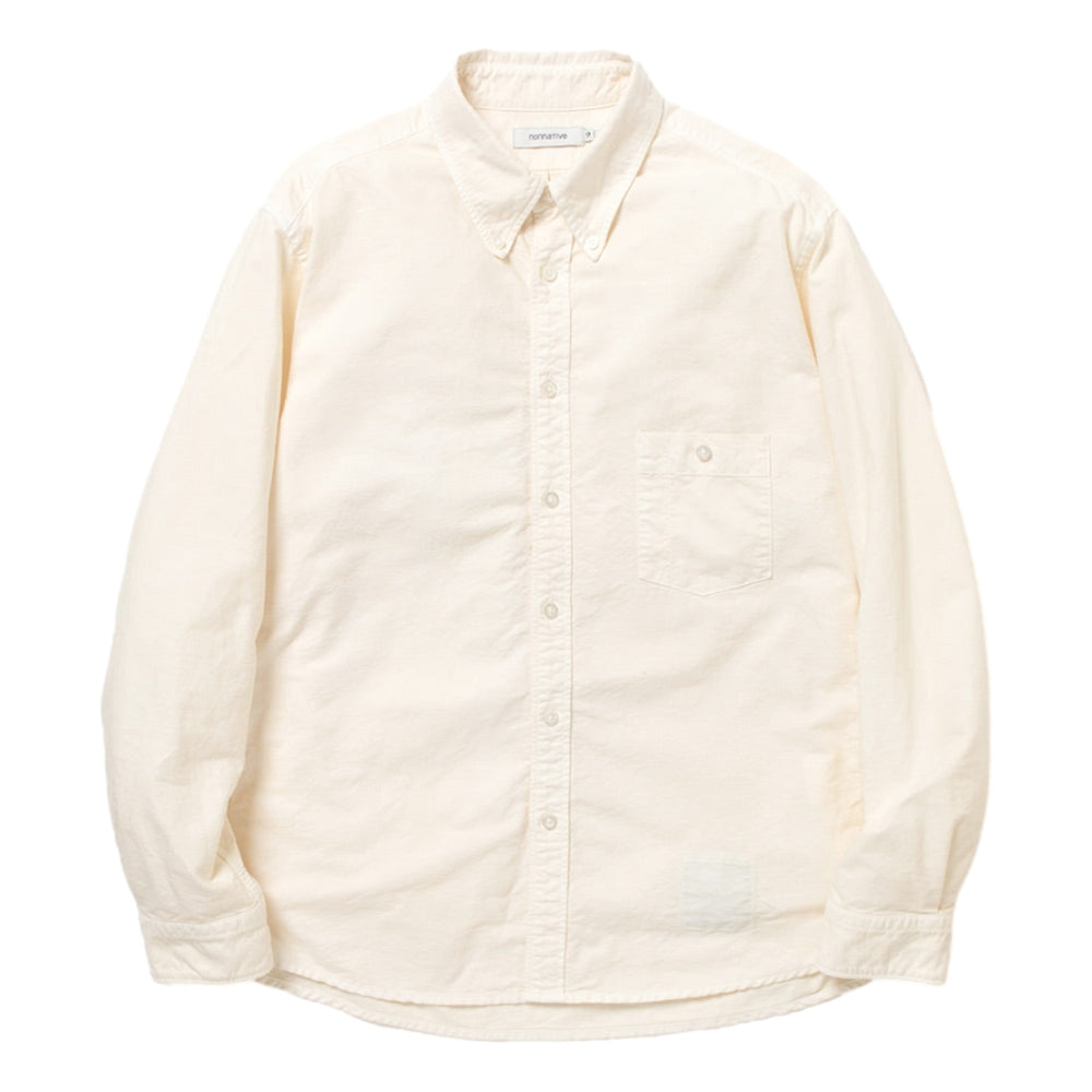 NONNATIVE DWELLER B.D. SHIRT COTTON OXFORD OVERDYED-IVORY