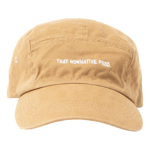 NONNATIVE DWELLER JET CAP COTTON TWILL OVERYED "THAT NONNATIVE PROD"-BEIGE