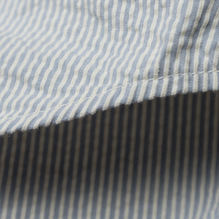 MADNESS DYED SUCKER STRIPE LOUNGE SHIRT-BLUE
