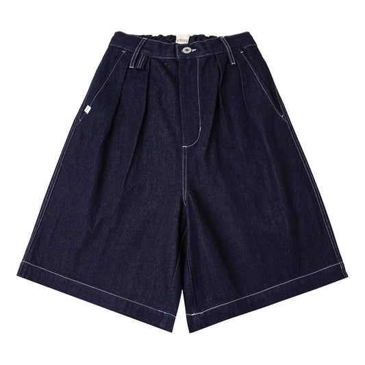 A[S]USL DENIM SIGNATURE SHORTS-BLUE DENIM