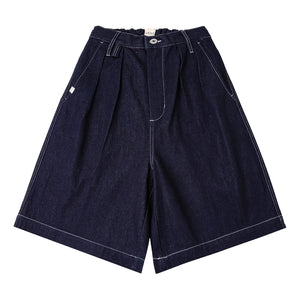 A[S]USL DENIM SIGNATURE SHORTS-BLUE DENIM