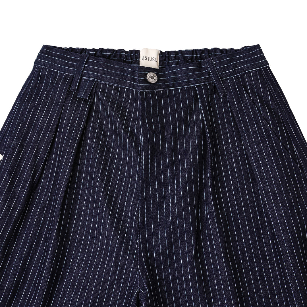 A[S]USL DENIM SIGNATURE SHORTS-DENIM STRIPES