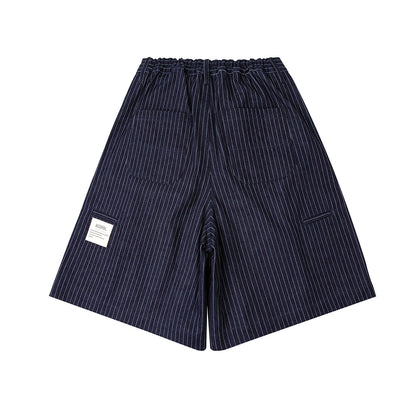 A[S]USL DENIM SIGNATURE SHORTS-DENIM STRIPES