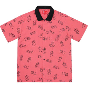 SUPREME DICE RAYON S/S SHIRT-PINK