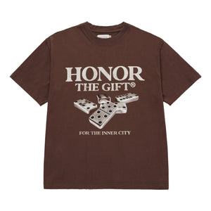 HONOR THE GIFT DOMINOS TEE-BROWN