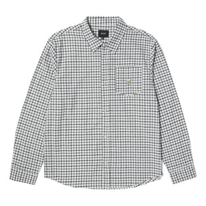 HUF ECHO OXFORD PLAID SHIRT-WHITE