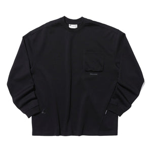 NINE POINT NINE ELEMENT POCKET L/S TEE-BLACK