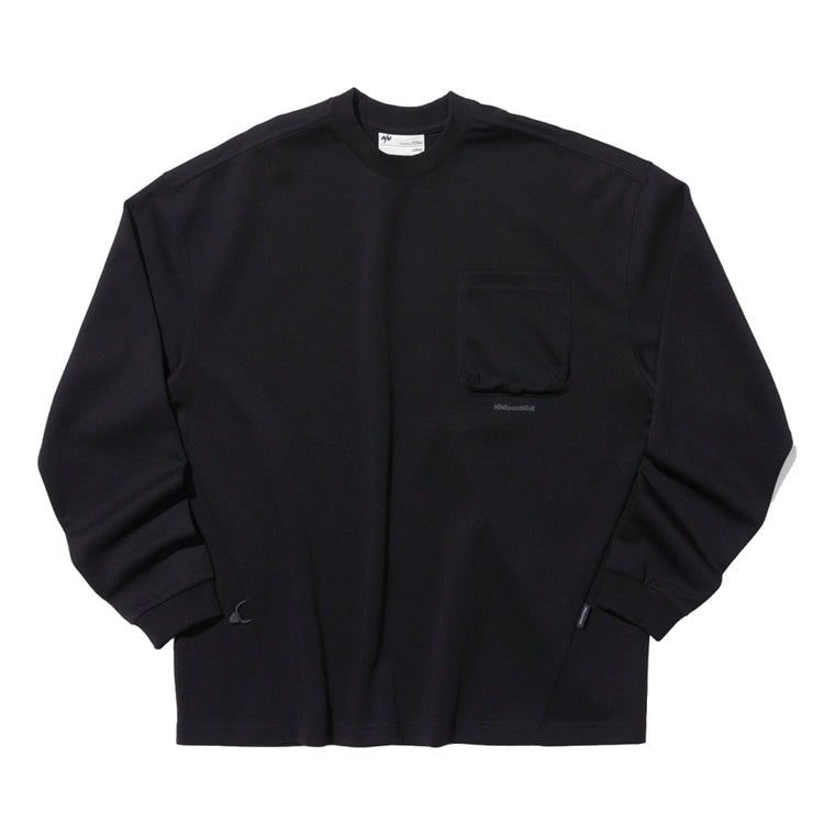 NINE POINT NINE ELEMENT POCKET L/S TEE-BLACK