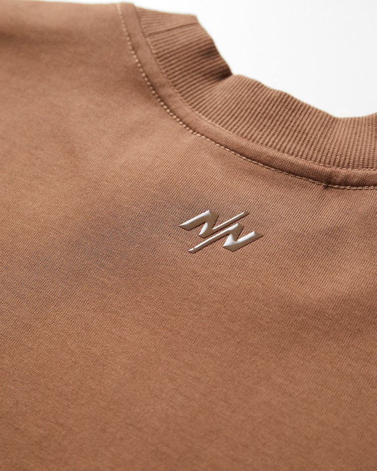 NINE POINT NINE ELEMENT POCKET L/S TEE-BROWN