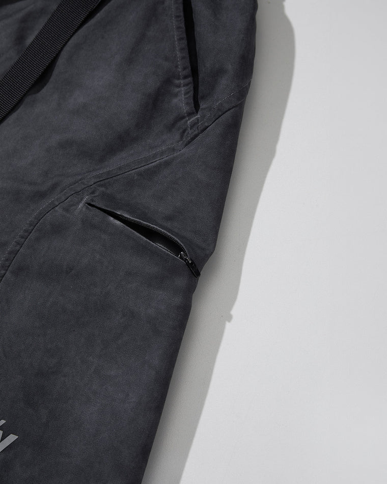 NINE POINT NINE ELEMENT SIDE POCKET ARC PANTS-WASH GREY