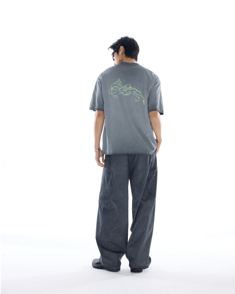 NINE POINT NINE ELEMENT SIDE POCKET ARC PANTS-BLACK