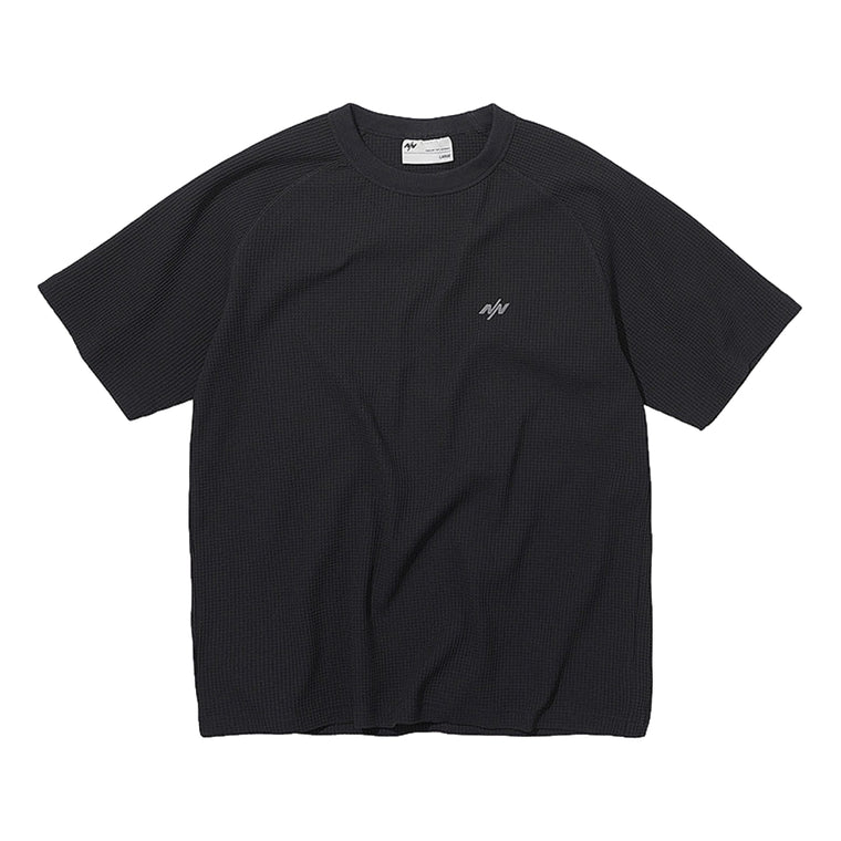 NINE POINT NINE ELEMENT SOLOTEX WAFFLE TEE-BLACK