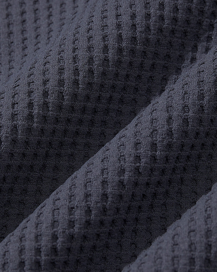 NINE POINT NINE ELEMENT SOLOTEX WAFFLE TEE-GREY