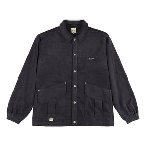 A[S]USL EMB. CORDUROY COACH JACKET-CHARCOAL