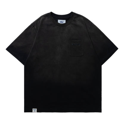 SCENE BY ICE FIRE EMB POCKET WASHED TEE-GREY