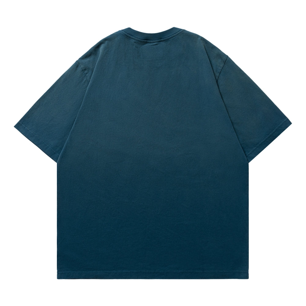 SCENE BY ICE FIRE EMB POCKET WASHED TEE-BLUE