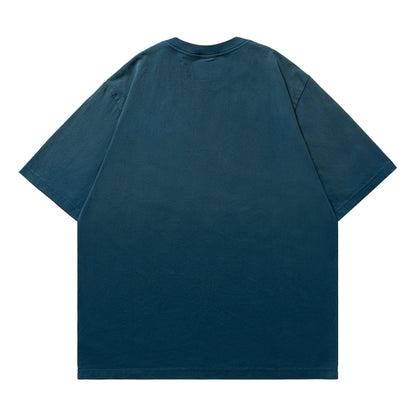 SCENE BY ICE FIRE EMB POCKET WASHED TEE-BLUE