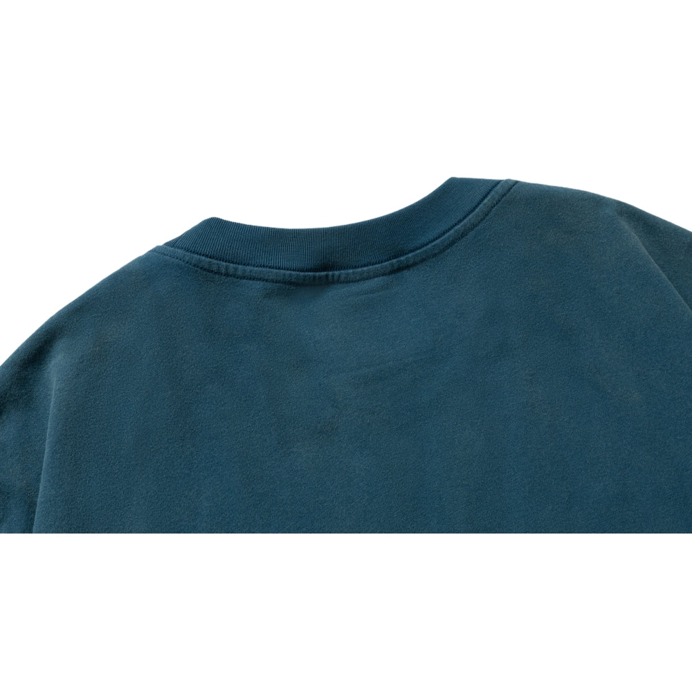 SCENE BY ICE FIRE EMB POCKET WASHED TEE-BLUE
