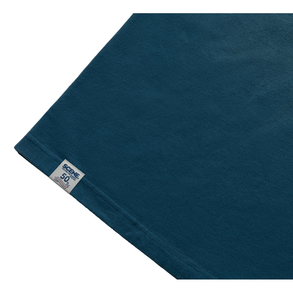 SCENE BY ICE FIRE EMB POCKET WASHED TEE-BLUE