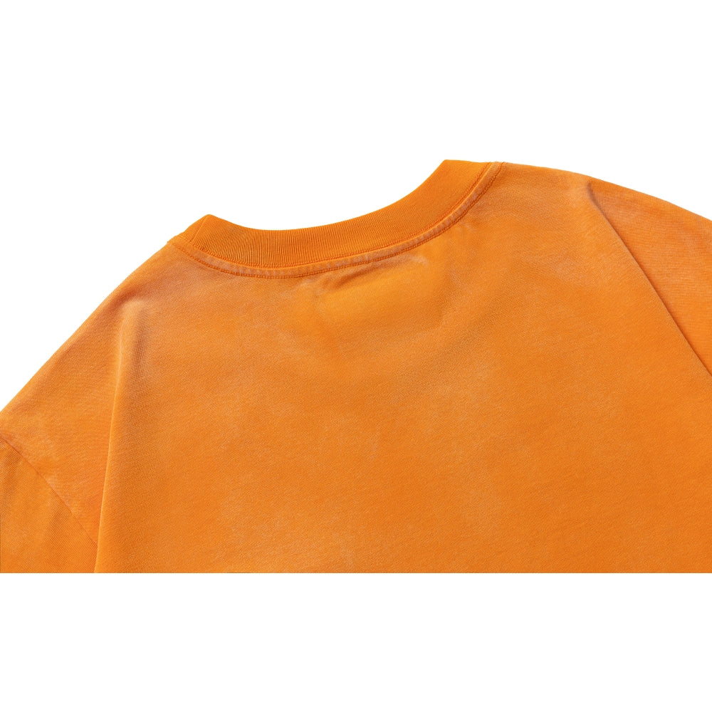 SCENE BY ICE FIRE EMB POCKET WASHED TEE-ORANGE