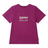 ESPRIT EMBROIDERED LOGO SHORT SLEEVE TEE-PLUM