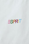 ESPRIT EMBROIDERED LOGO SHORT SLEEVE TEE-WHITE