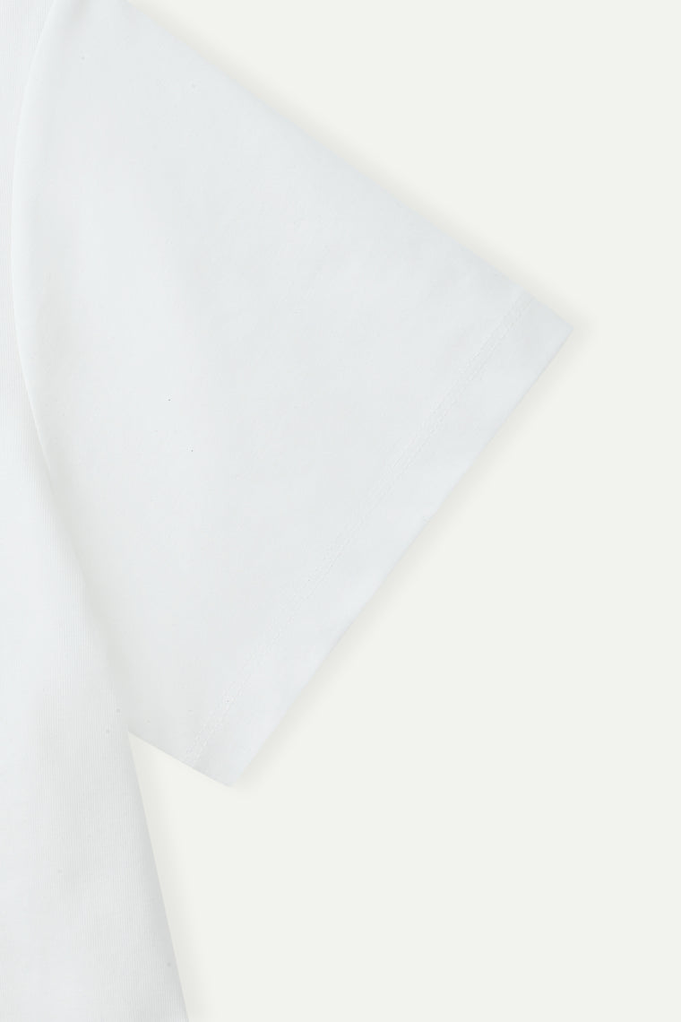 ESPRIT EMBROIDERED LOGO SHORT SLEEVE TEE-WHITE