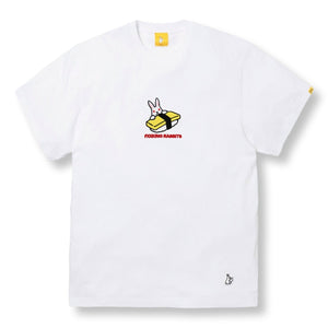 #FR2 EMBROIDERY EGG SUSHI RABBIT T-SHIRT-WHITE